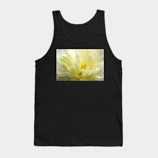 White peony close up, flower photography Tank Top